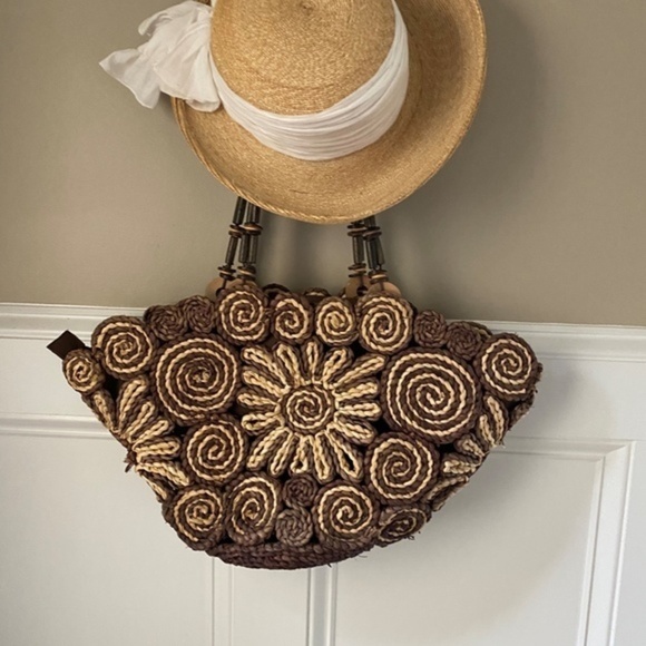 Anthropologie Sand N' Sun Woven Beach Tote Bag - Picture 5 of 7